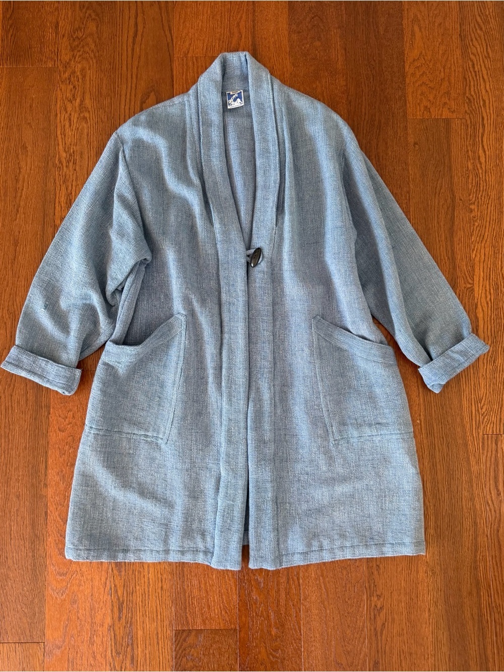 Vintage Cheppu Coat Made in Nepal Woven Cotton Coat Free Size